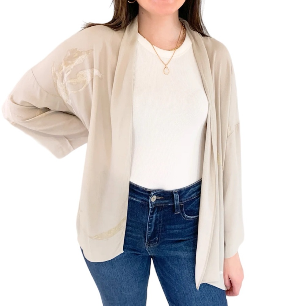 Grade & Gather Wisp Loose Fit Relaxed Cardigan Kimono Sz S